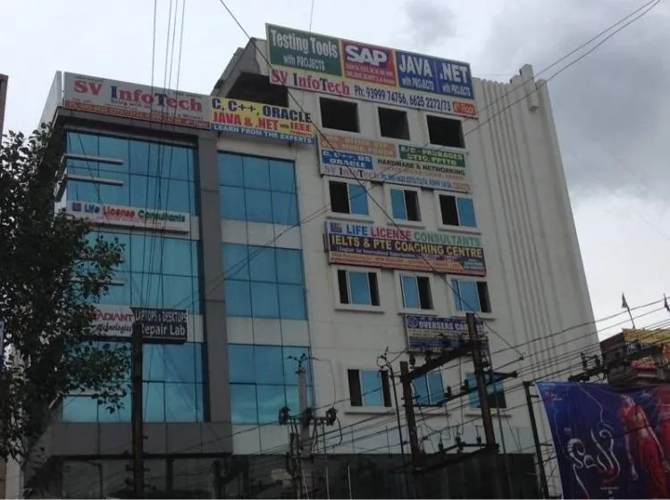 Exterior of the SV Infotech building in Dilsukhnagar